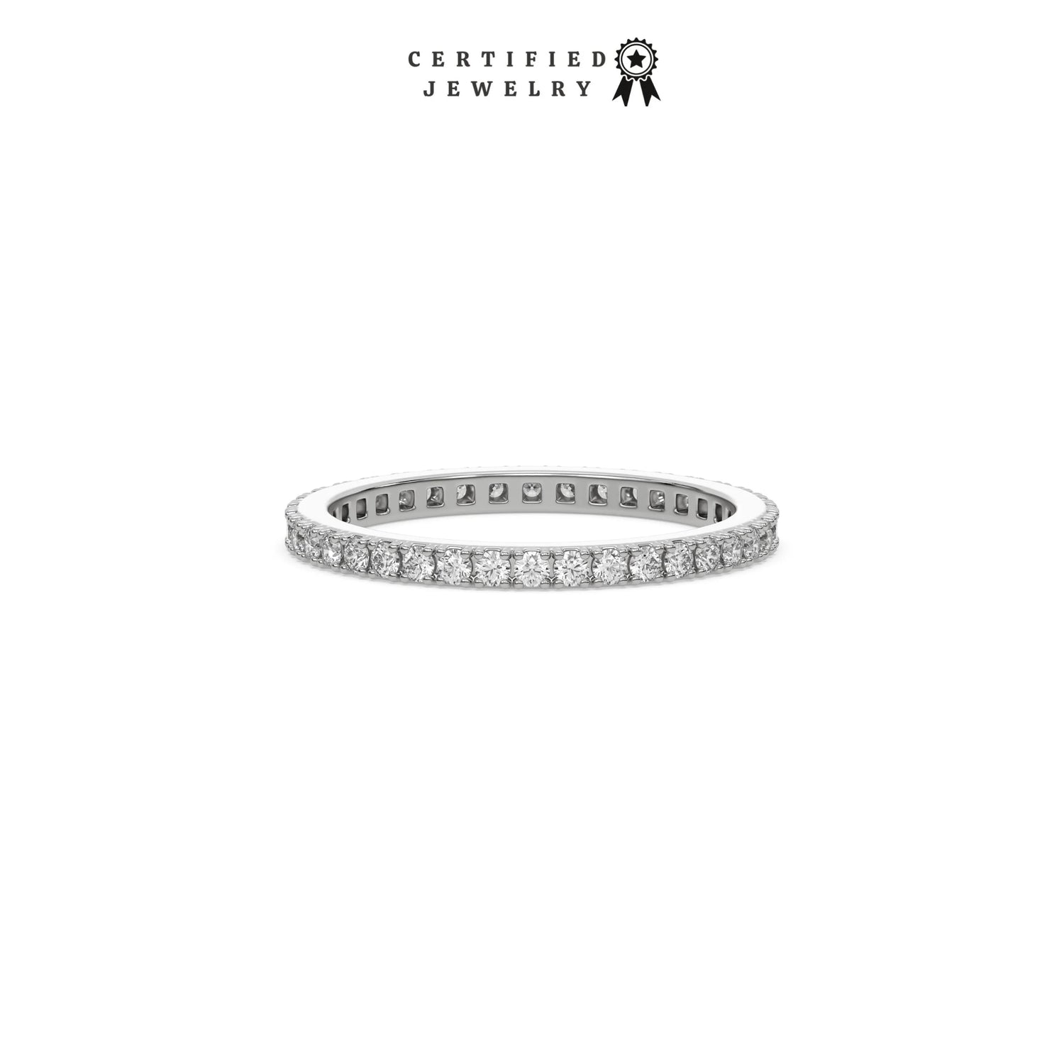 0.53 CT Round Natural Diamond Eternity Ring