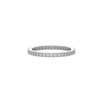 This white gold Half Eternity Distance Diamond Band made with brilliant cut round diamonds and set in a beautiful pave setting