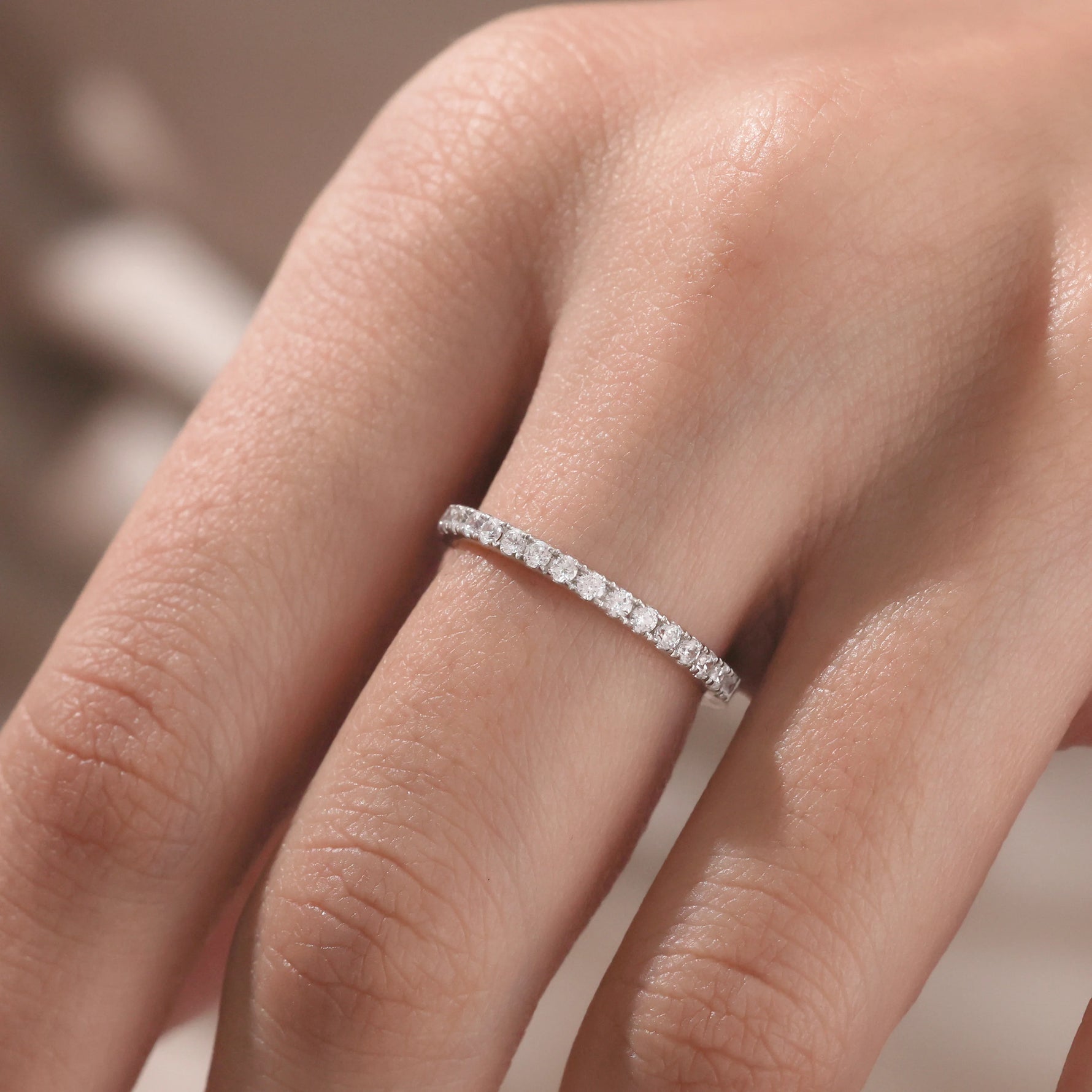 Round Diamond Full Eternity Ring 