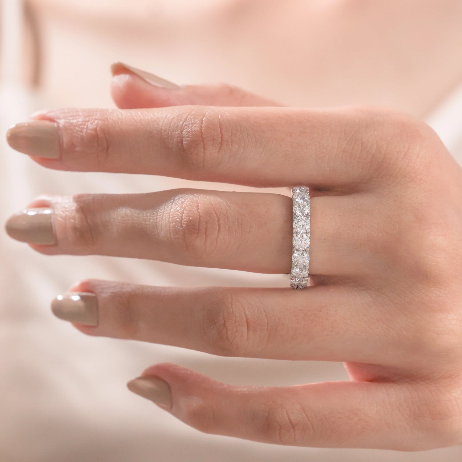 Round Diamond Full Eternity Ring 