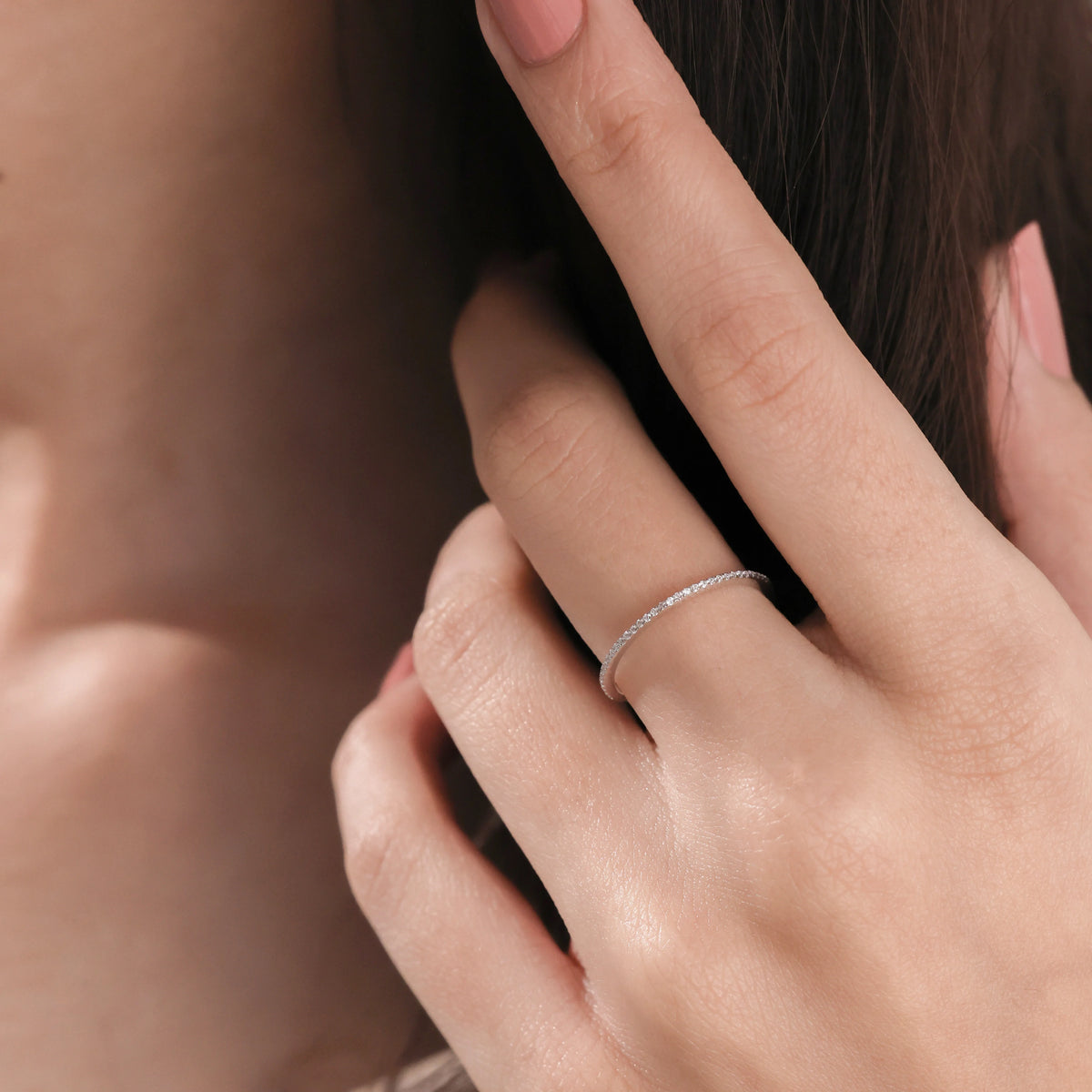 Round Diamond Gold Eternity Ring 