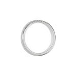 This white gold Round Diamond Band handmade with round brilliant-cut diamond and set in a micro pave setting in through finger view