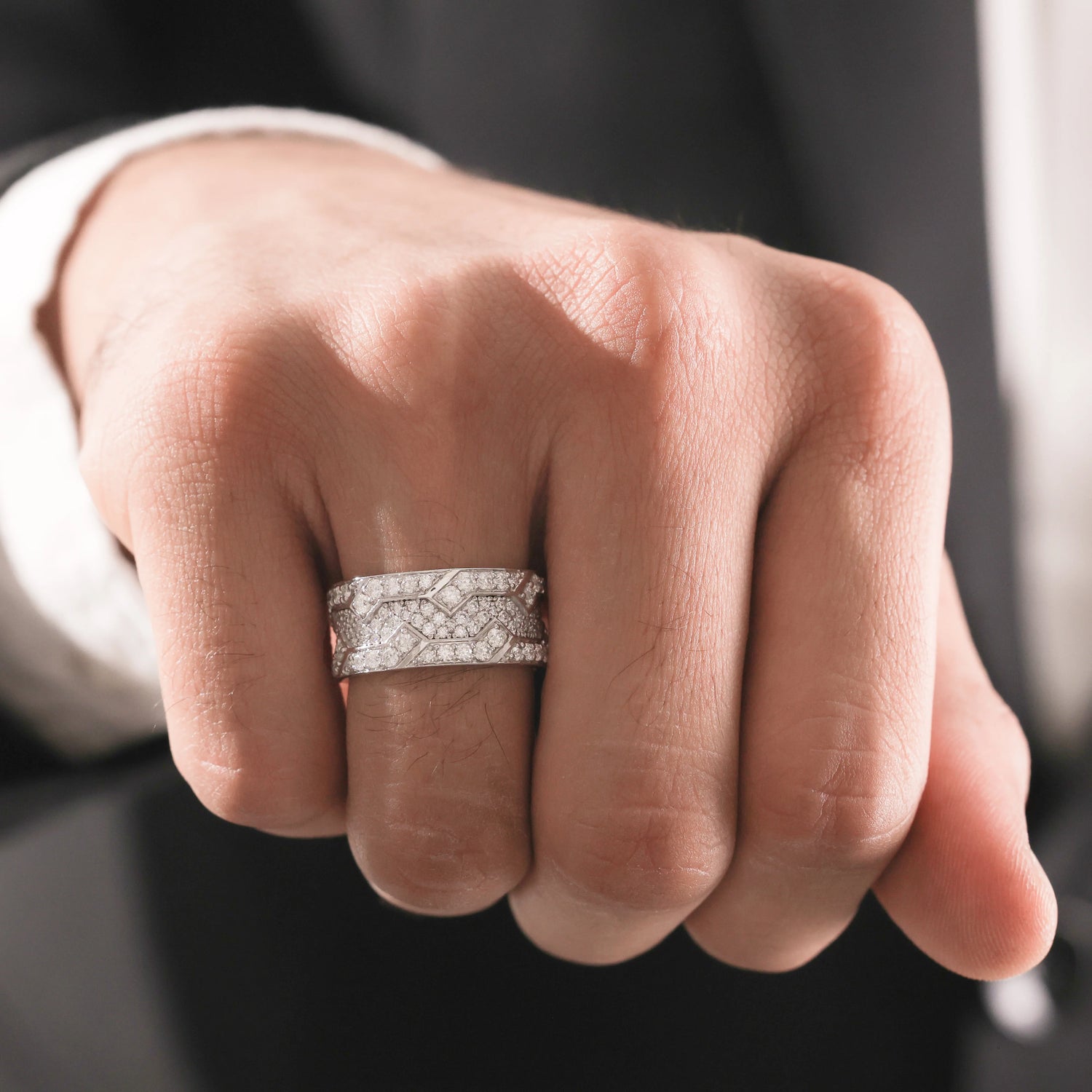 2.85 CT Natural Diamond Men's Eternity Rings