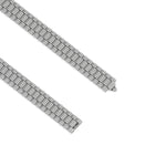 10K White Gold Cuban Rolex Diamond Tennis Bracelet