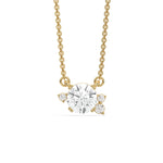18K Yellow Gold Round Diamond Sparkle Pendant