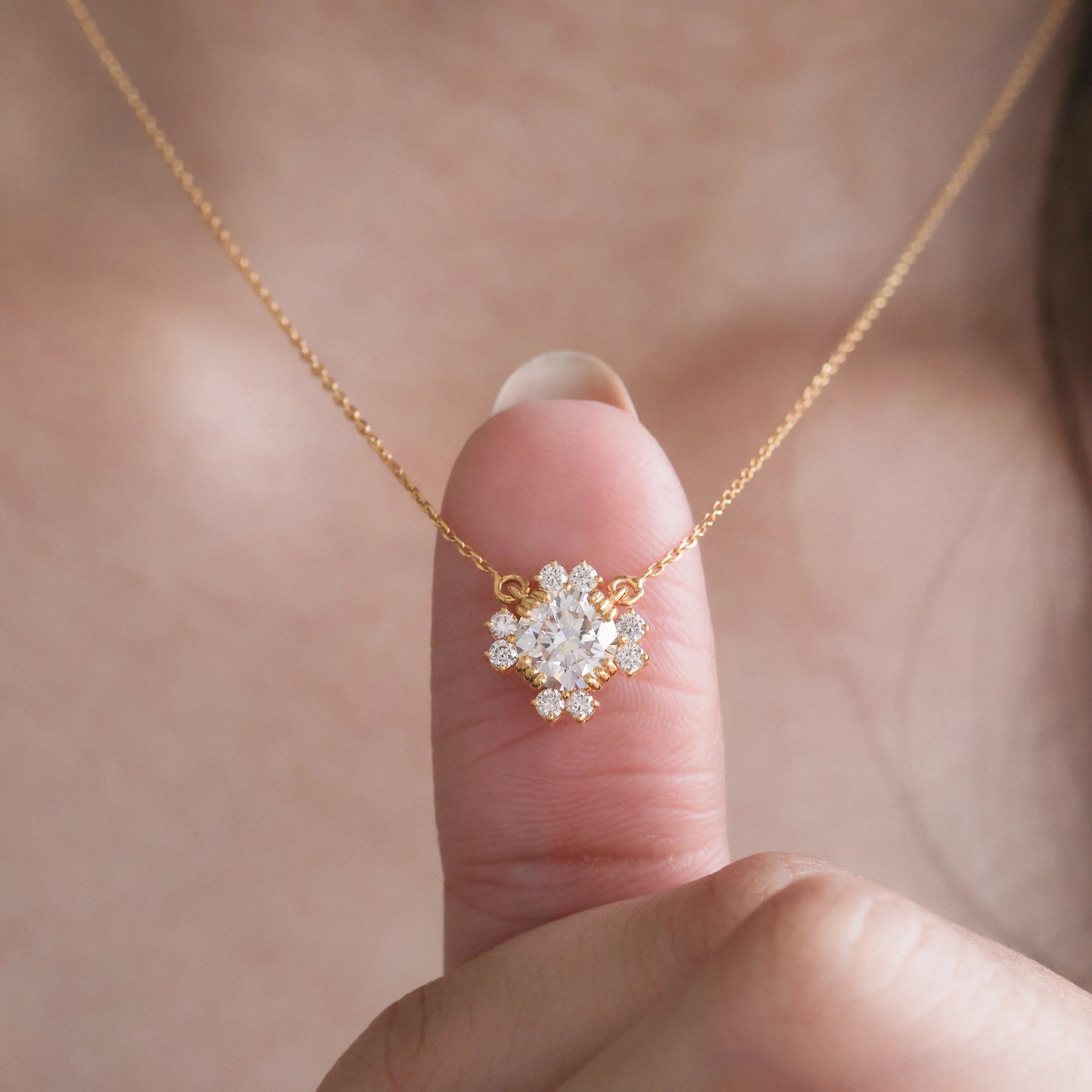 Round Cluster Necklace