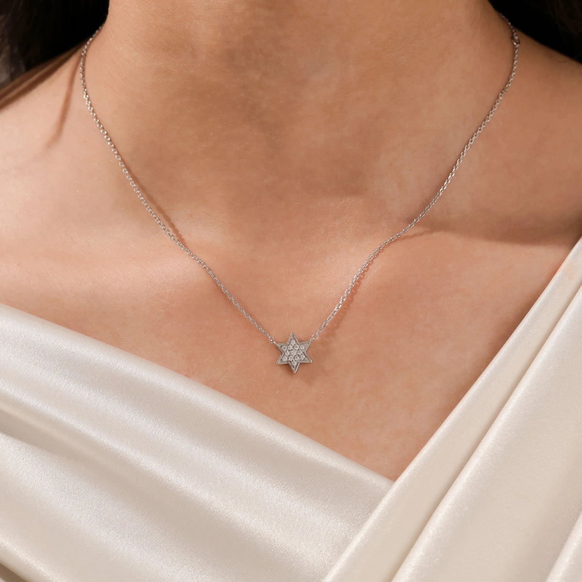 0.14 CT Lab Grown Star Shaped Diamond Necklace