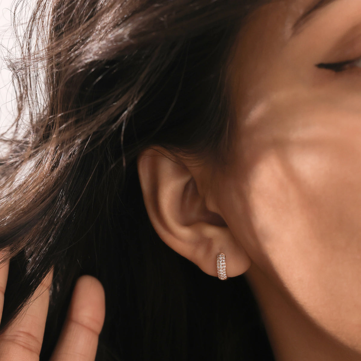 Round Diamond Statement Earring 