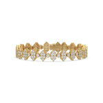 18K Yellow Gold Round Diamond Tennis Bracelet 