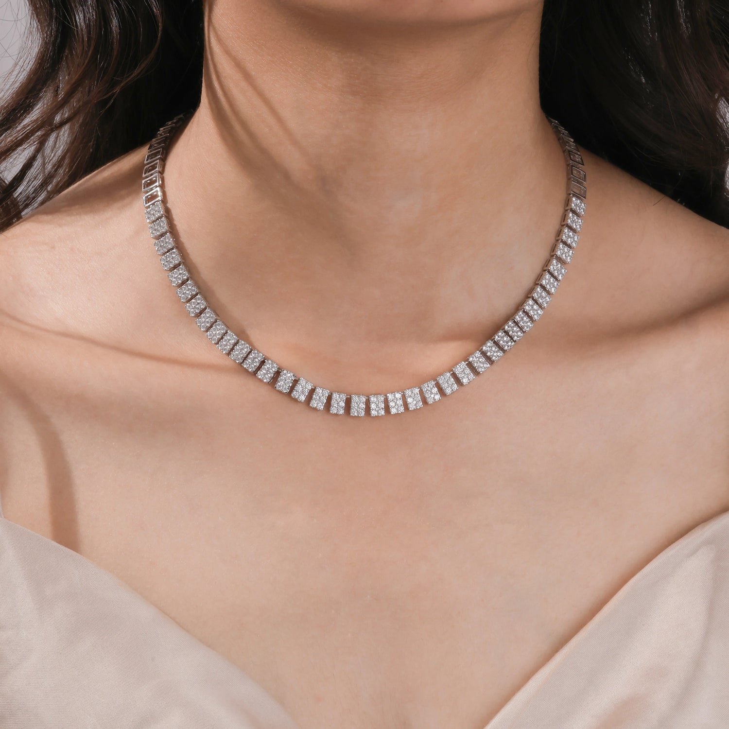 8.61 CT Lab Grown Diamond Tennis Necklace