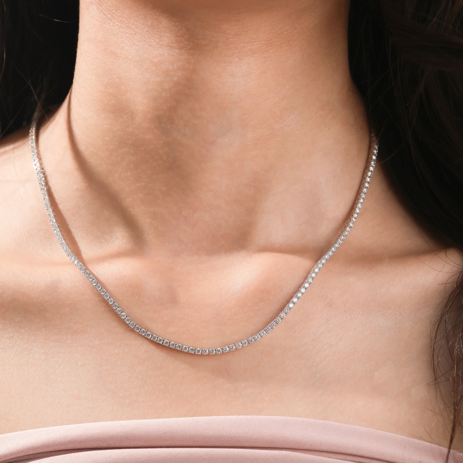 7.94 CT Classic Lab Diamond Tennis Necklace