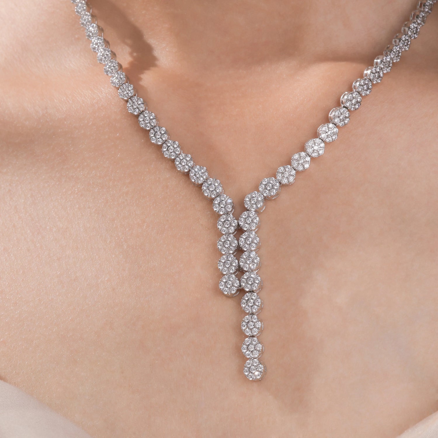 5.18 CT Lab Diamond Tennis Y-Necklace
