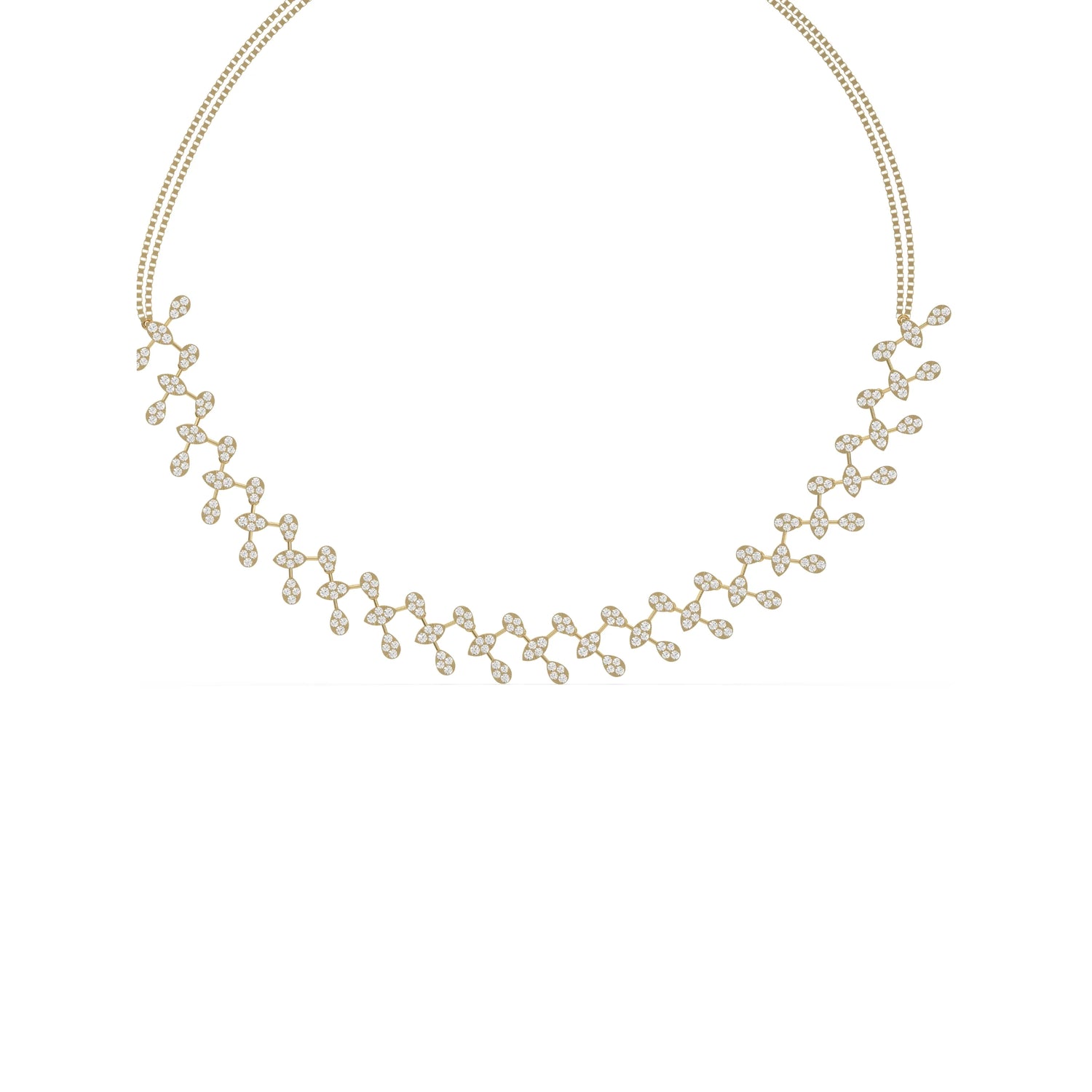 Lab Grown Diamond Leaf Choker Necklace