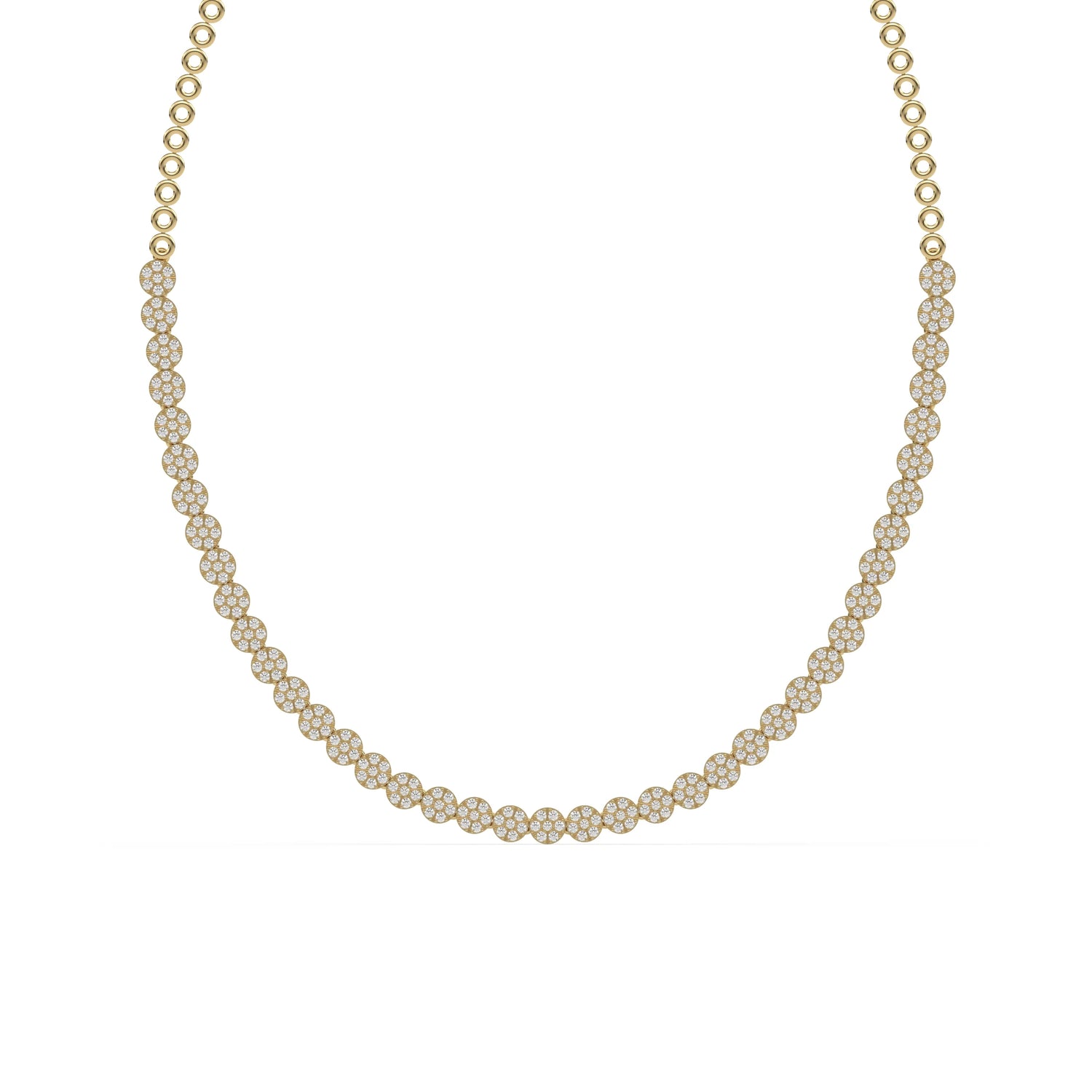 3.94 CT Lab Grown Diamond Round Tennis Necklace