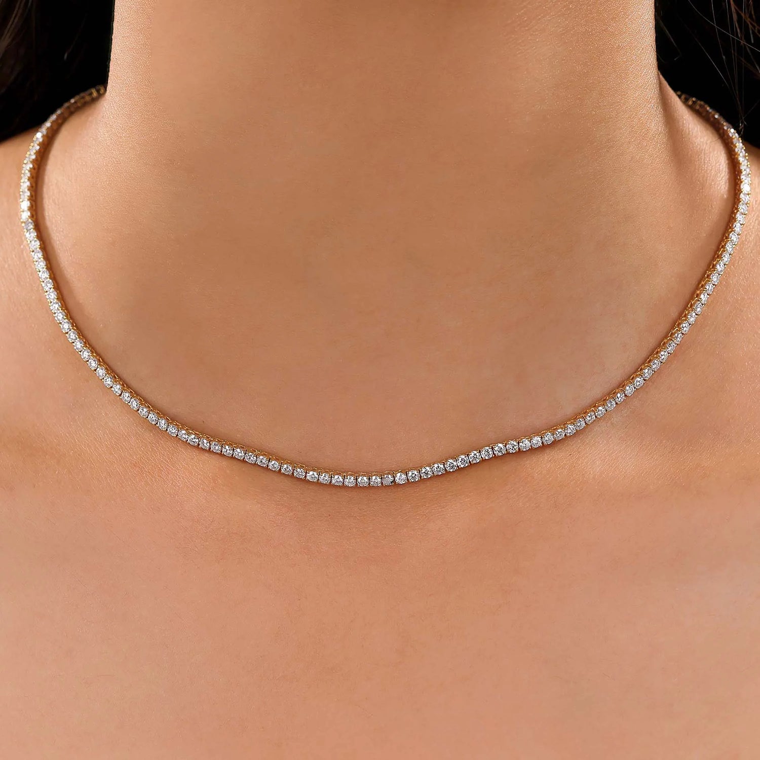 7.94 CT Classic Lab Diamond Tennis Necklace