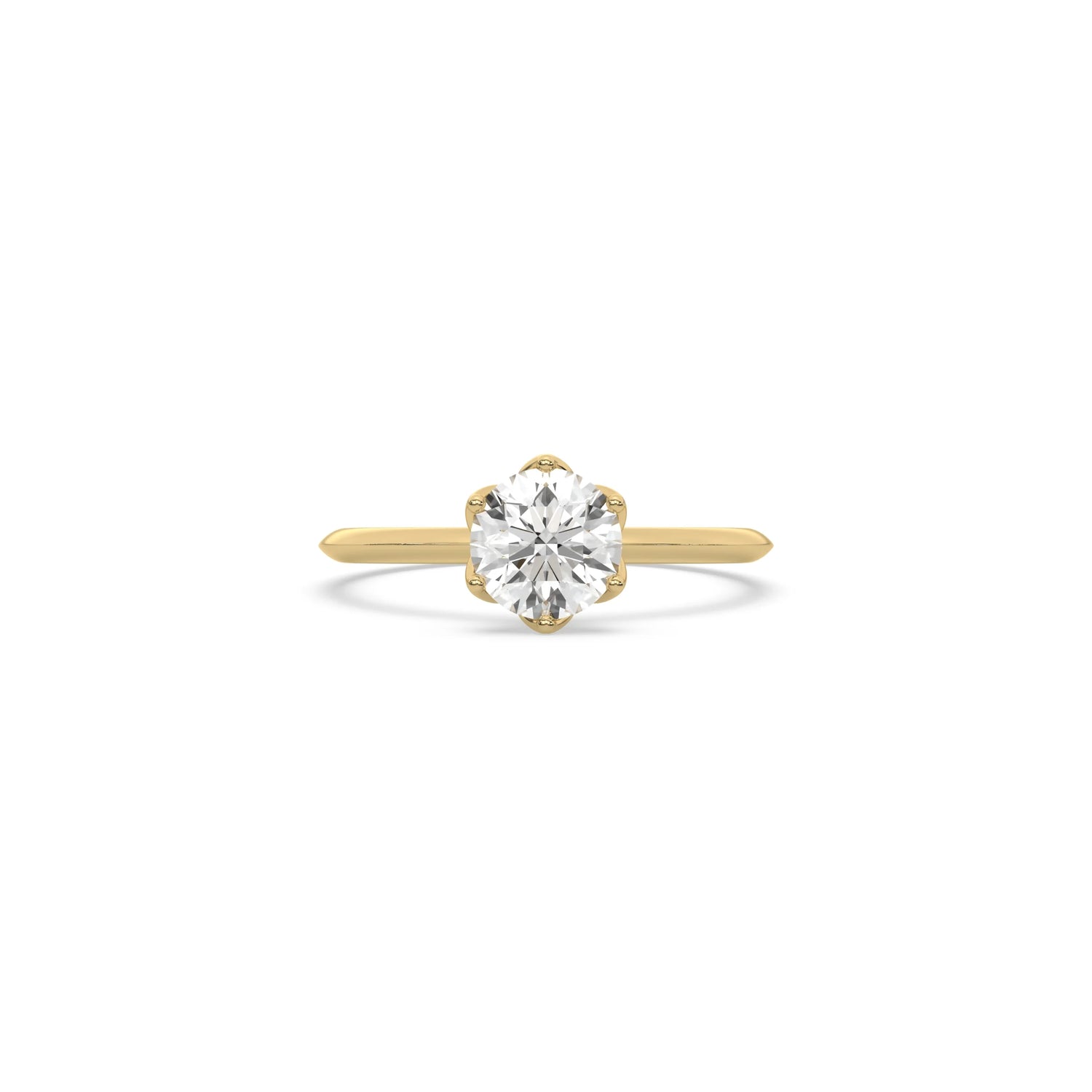 Lab Grown Round Cut Engagement Ring