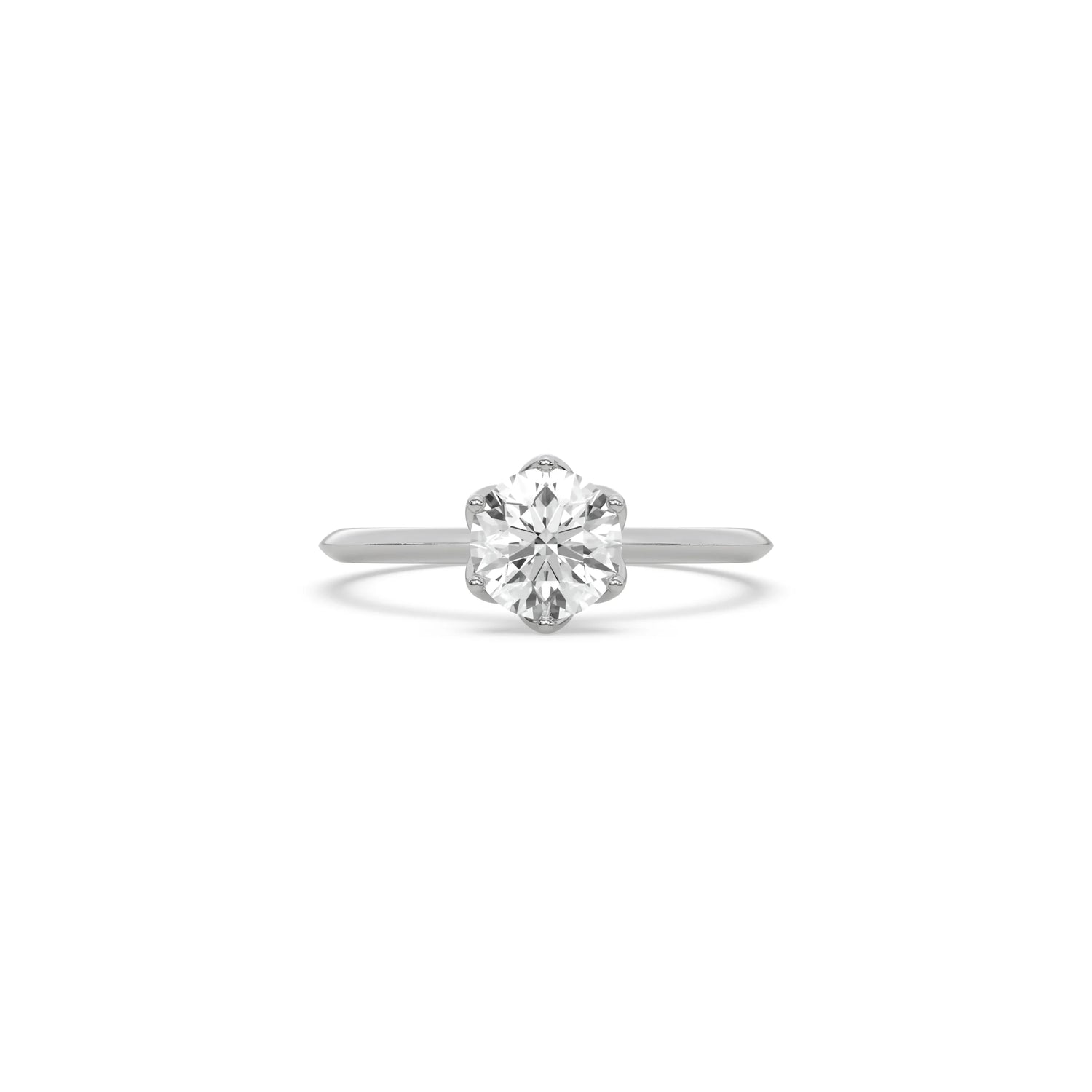 Lab Grown Round Cut Engagement Ring