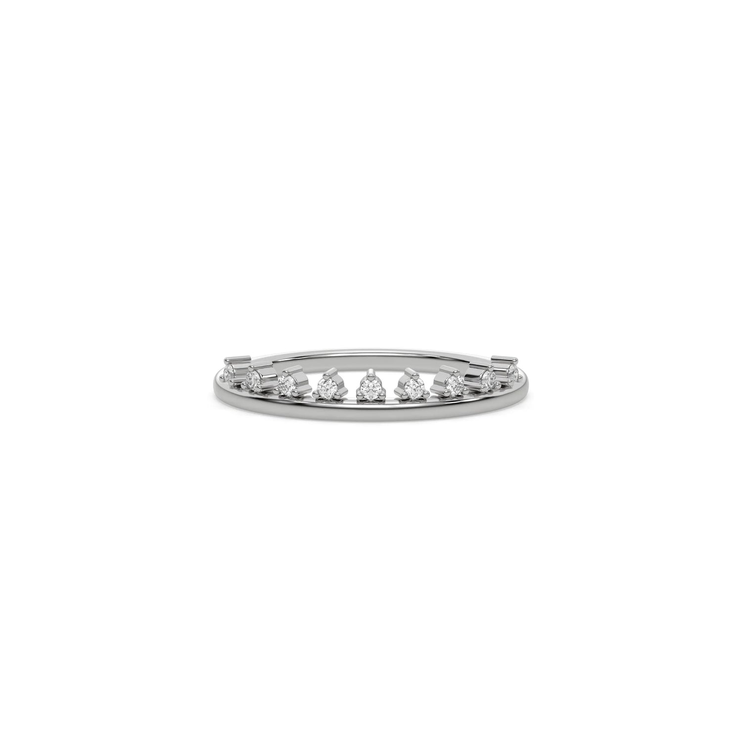 0.09 CT Natural Diamond Round Cut Floating Diamond Ring