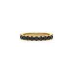 14K Yellow Gold Black Diamond Eternity Ring