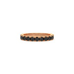 18K Rose Gold Black Diamond Half Eternity Ring