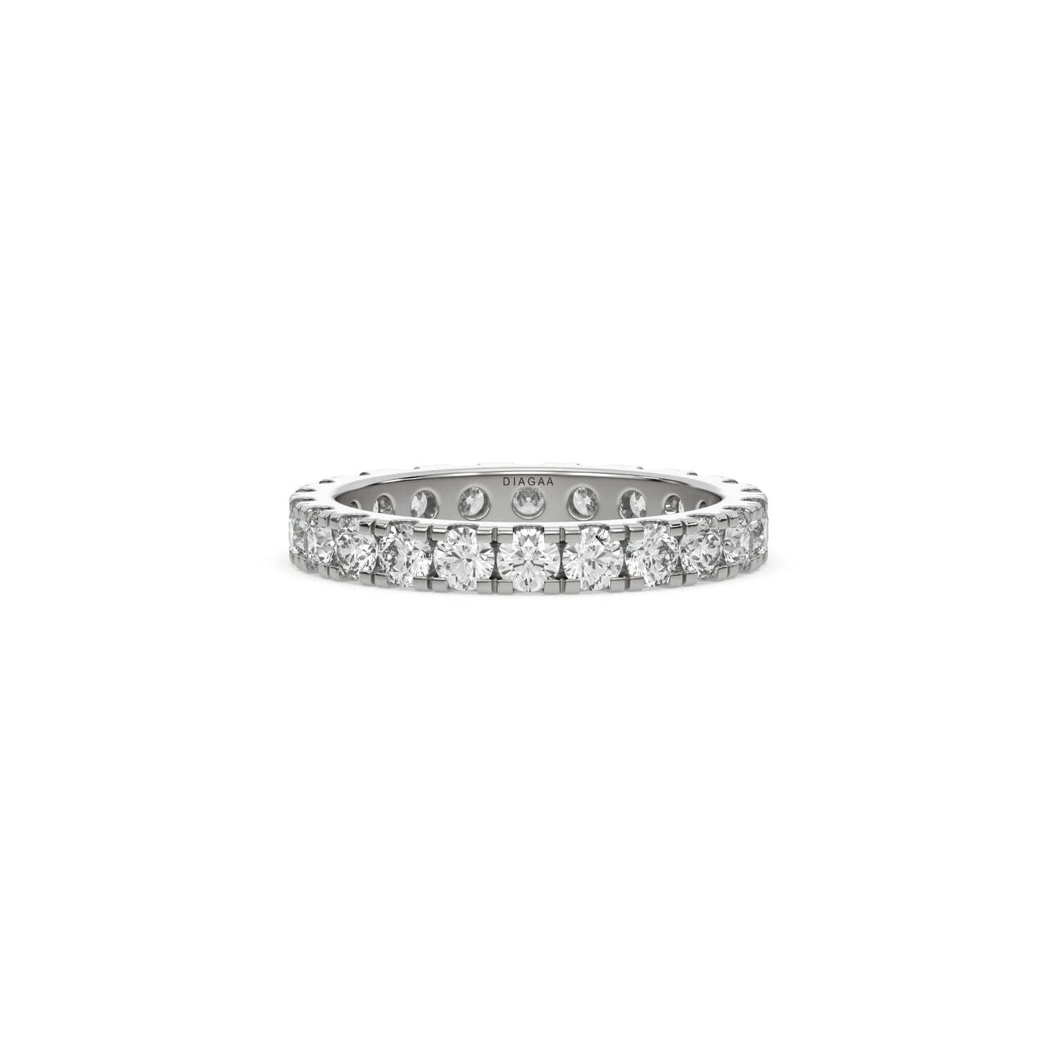 18K White Gold Round Diamond Eternity Ring