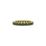 14K Yellow Gold Emerald Eternity Ring