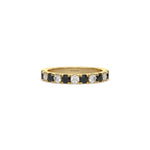 14K Yellow Gold Half and Half Eternity Ring