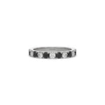 18K White Gold Half and Half Eternity Ring