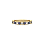 14K Yellow Gold Half and Half Eternity Band