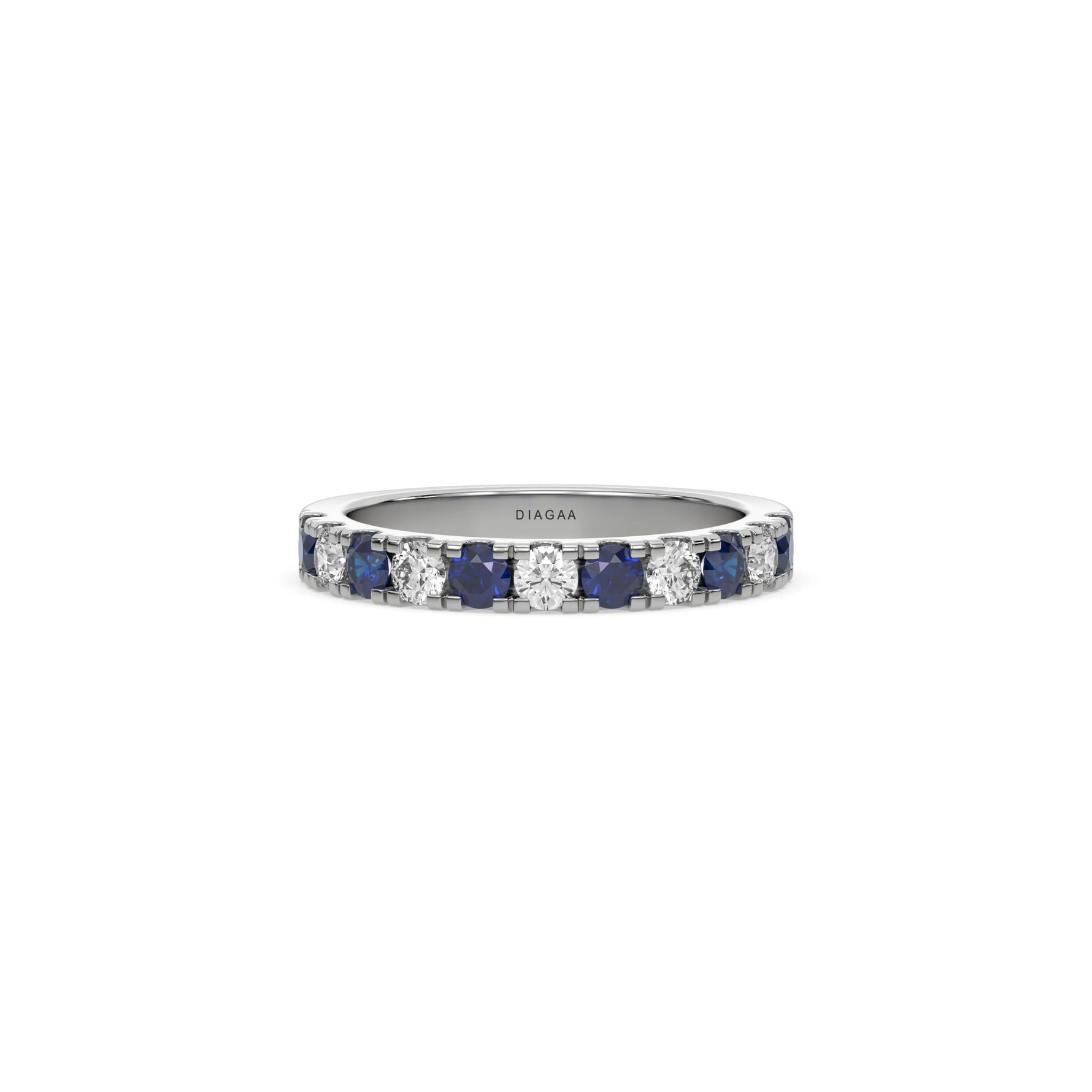 18K White Gold Half Eternity Ring 