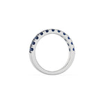 14K White Gold Sapphire Gemstone Eternity Ring