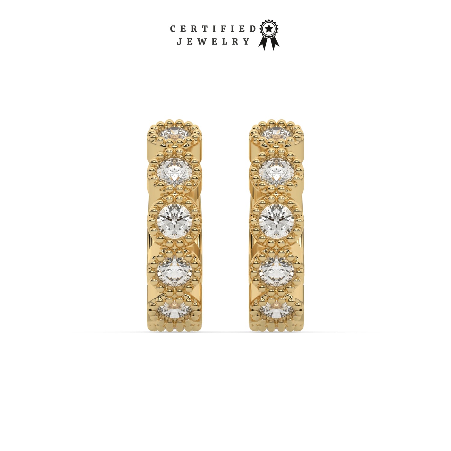 0.33 CT Lab Diamond Hoop Earrings