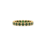 14K Yellow Gold Emerald Full Eternity Ring