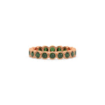 18K Rose Gold Emerald Full Eternity Ring