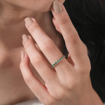 Round Cut Gold Eternity Ring 