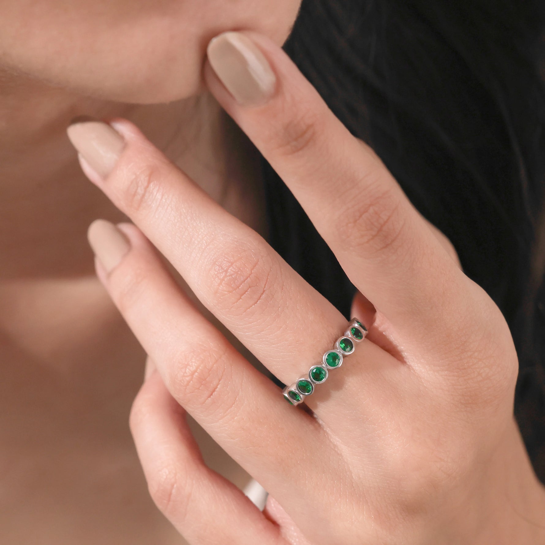 Round Gold Full Eternity Ring 