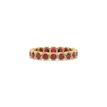 18K Yellow Gold Ruby Gemstone Full Eternity Ring