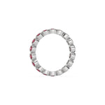 10K White Gold Ruby Gemstone Eternity Ring