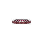 18K White Gold Eternity Ruby Gemstone Ring
