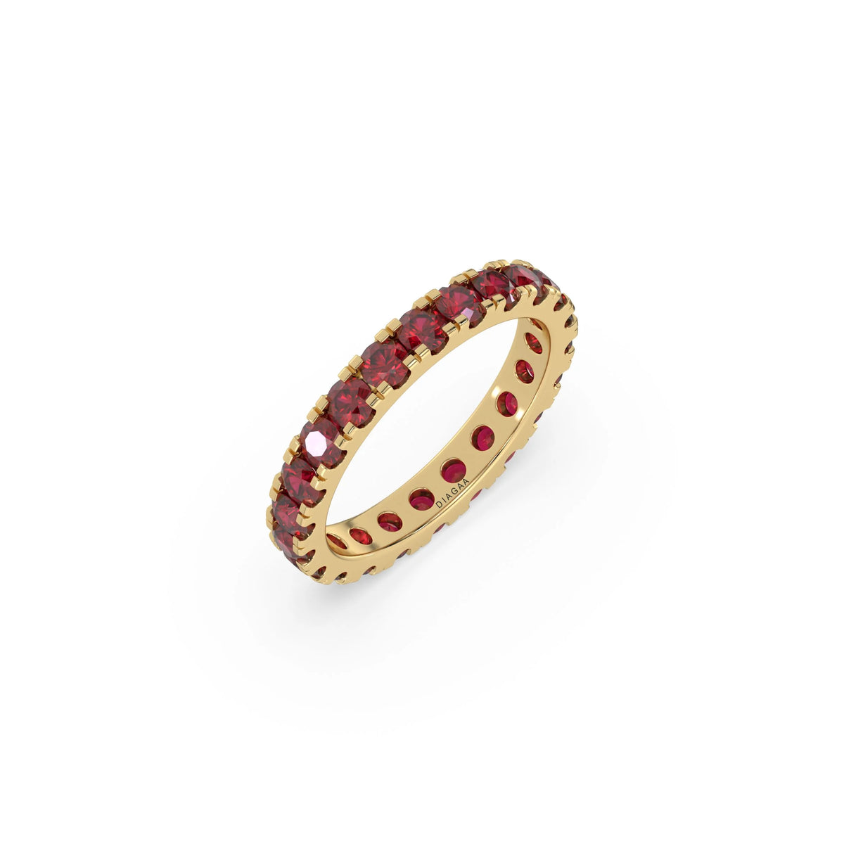 14K Yellow Gold Eternity Gemstone Ring