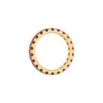 18K Yellow Gold Ruby Gemstone Eternity Ring