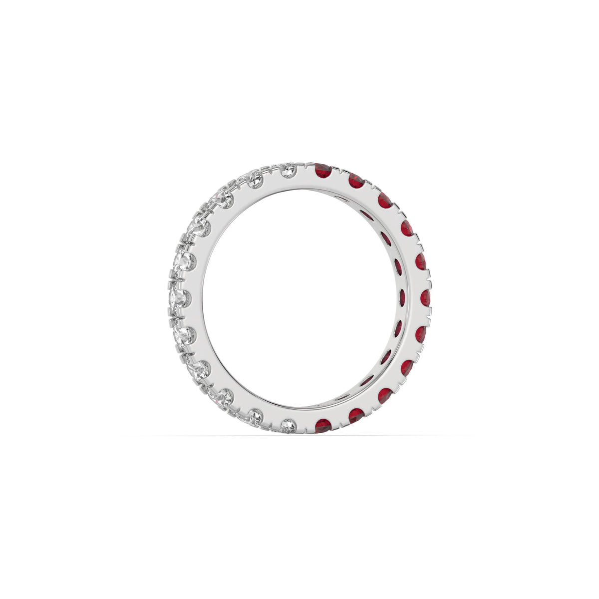 14K White Gold Eternity Ring