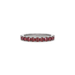 18K White Gold Ruby Gemstone Eternity Band