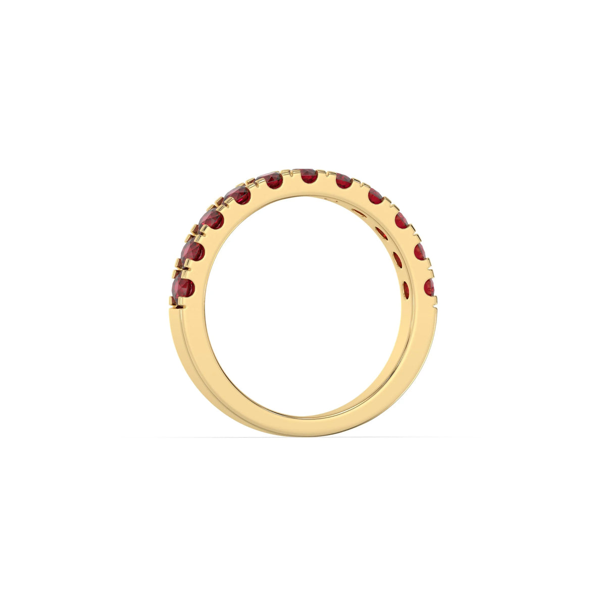 18K Yellow Gold Ruby Gemstone Eternity Band