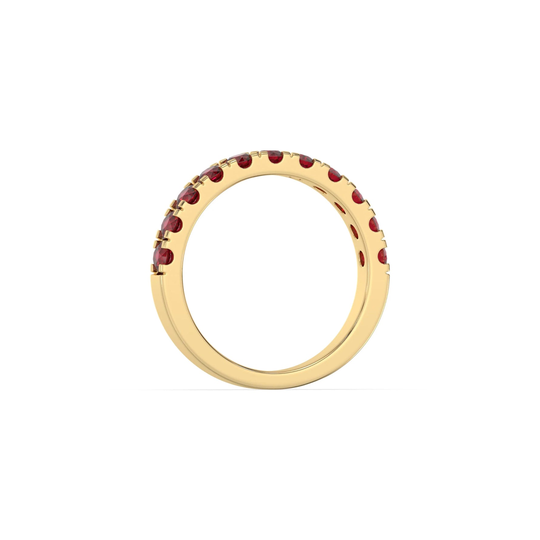 18K Yellow Gold Ruby Gemstone Eternity Band