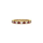 14K Yellow Gold Half Eternity Ring