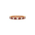 14K Rose Gold Half Eternity Ring 