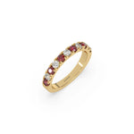 10K Yellow Gold Half Eternity Ring