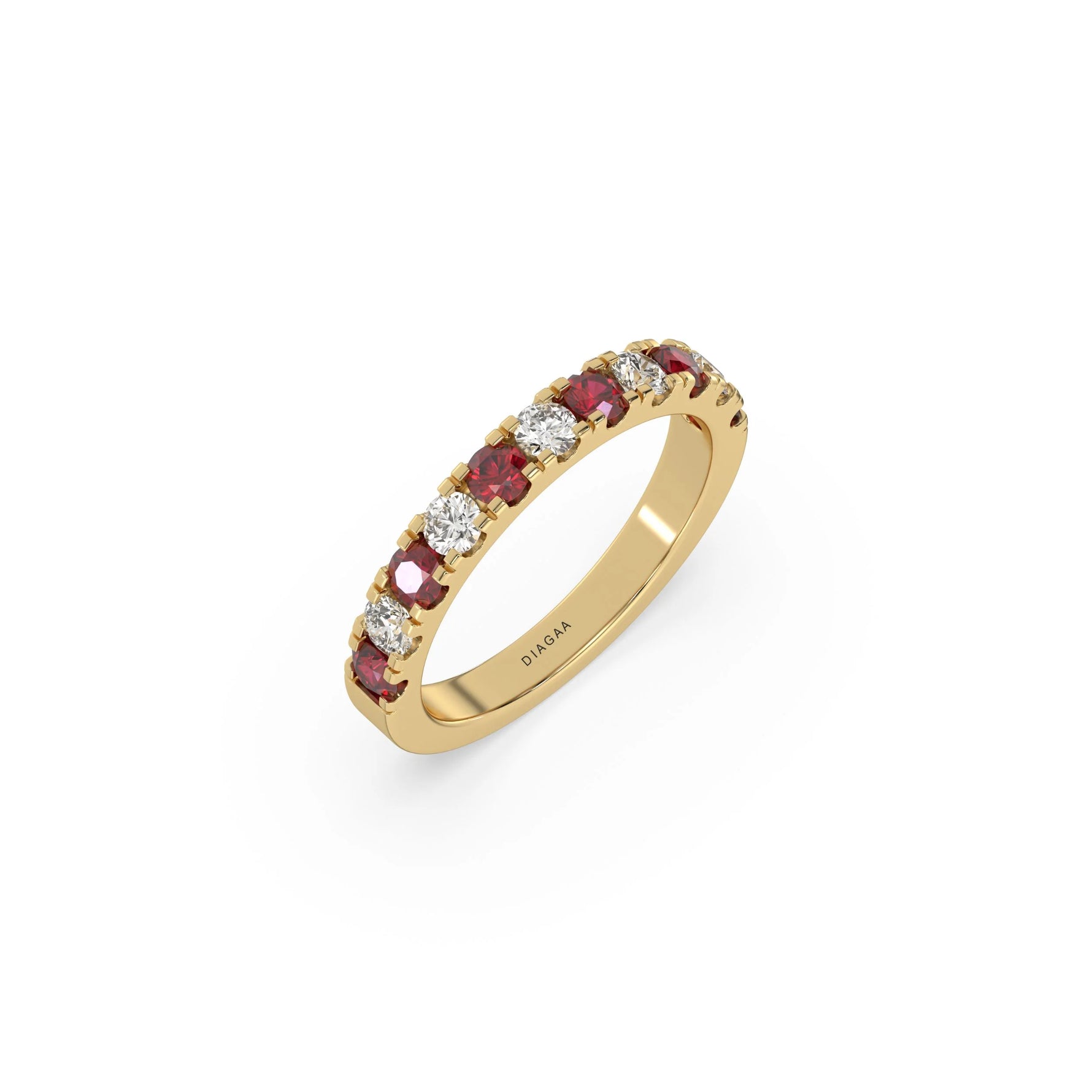 10K Yellow Gold Half Eternity Ring