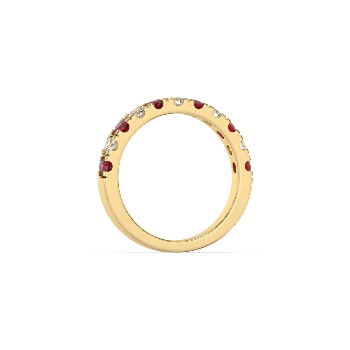 14K Yellow Gold Half Eternity Band